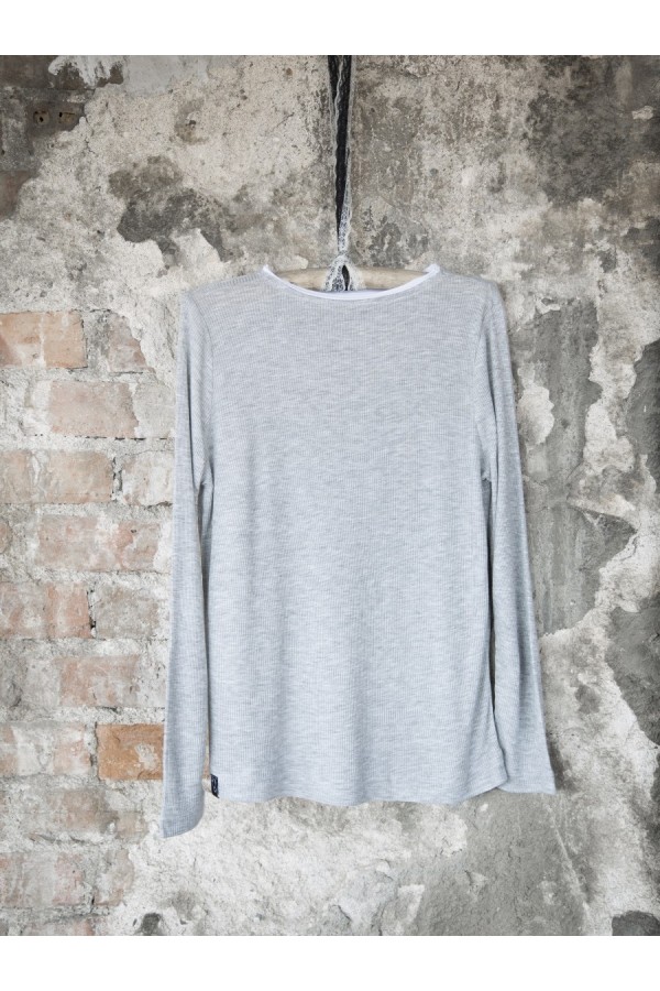 Oxford Gray- Long Sleeve T-shirt